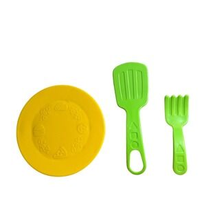 Fisher Price Servin Up Food Truck Replacement Yellow Plate Green Fork Spatula